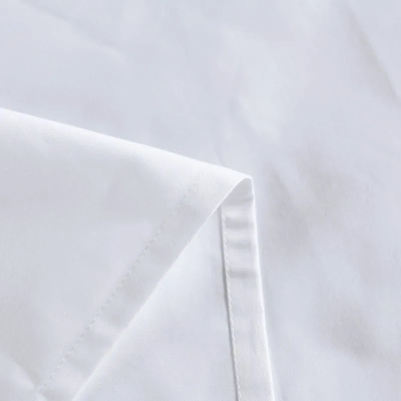 Parure de Lit Blanche Oversize en Coton Naturel Qualité Hôtelière