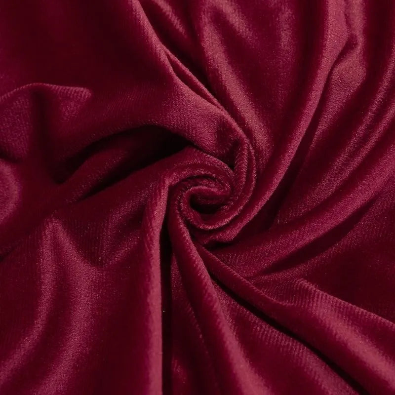 Parure de Lit Luxe en Velours Épais avec Dentelle et Jupe de Lit Matelassée