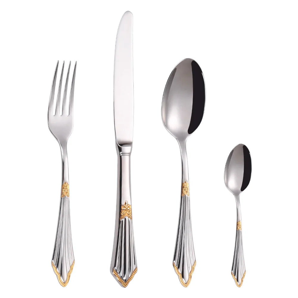 Couverts Luxueux Plaqués Or 18/10
