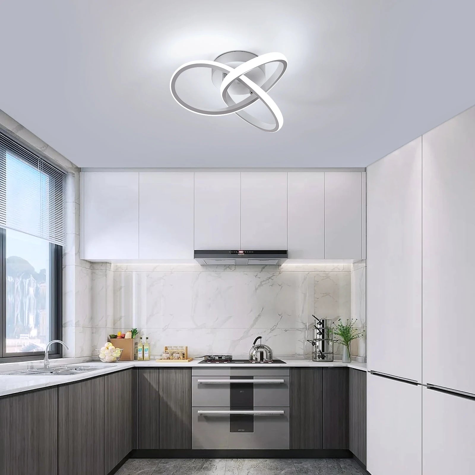 Plafonnier LED en Spirale – Lumière Blanche 22W