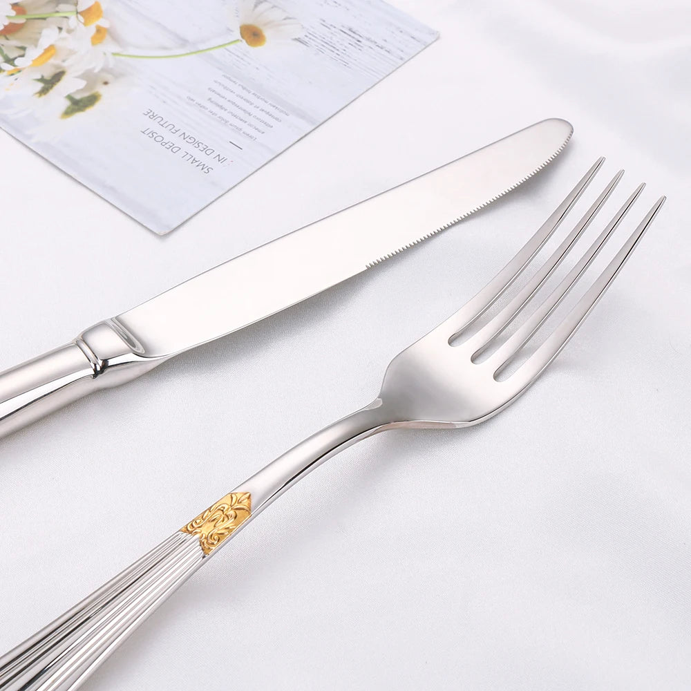 Couverts Luxueux Plaqués Or 18/10