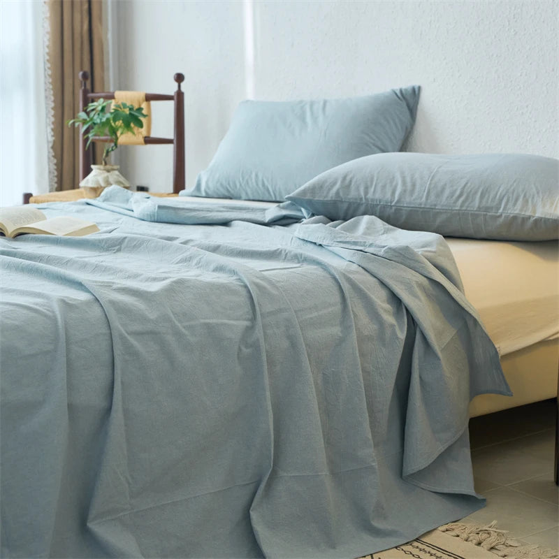 Parure de Draps Bébé 3 Pièces en Coton Uni 100 %