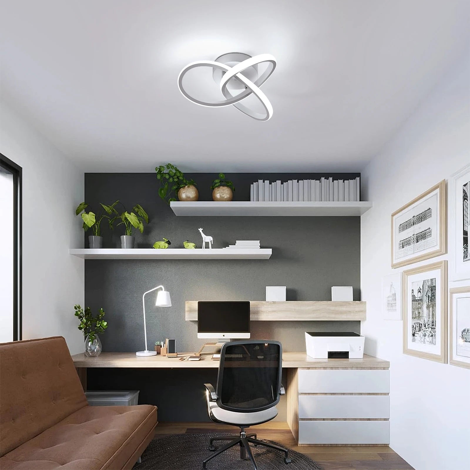 Plafonnier LED en Spirale – Lumière Blanche 22W