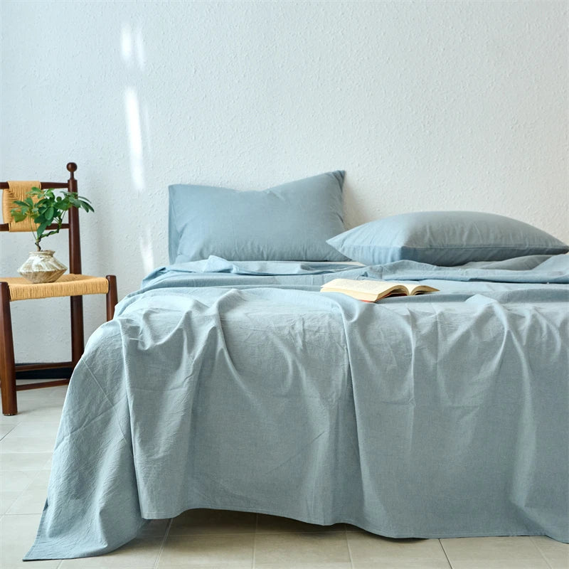Parure de Draps Bébé 3 Pièces en Coton Uni 100 %
